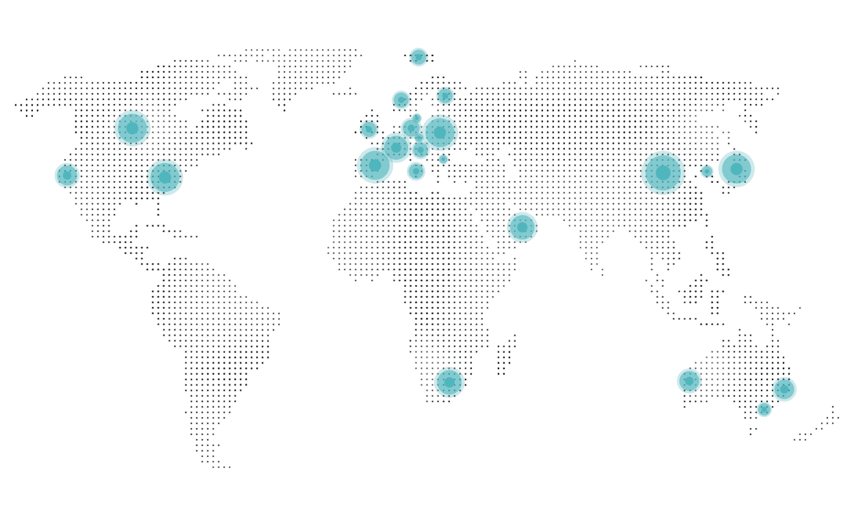 Global investor network map
